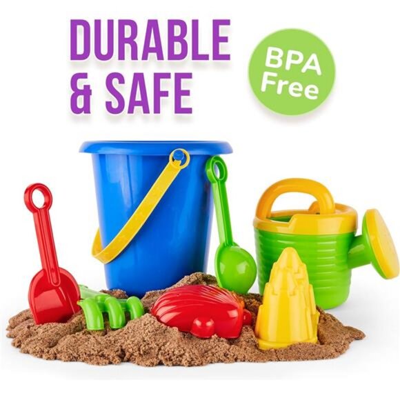 Beach Toys for Kids 3-10 - 18pc Sand Toys - Sandbox Toys for Toddlers - Picture 4 of 7